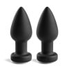 Vibrerende Buttplug met afstandsbediening en LED verlichting - Large