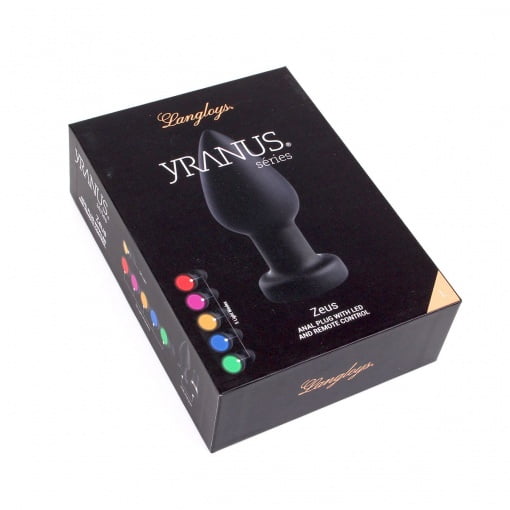 Vibrerende Buttplug met afstandsbediening en LED verlichting - Large