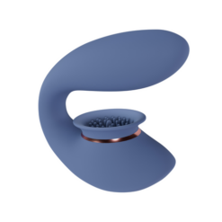 Vibrerende en zuigende Vibrator - Blauw