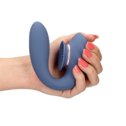 Vibrerende en zuigende Vibrator - Blauw