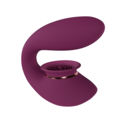 Vibrerende en zuigende Vibrator - Burgundy
