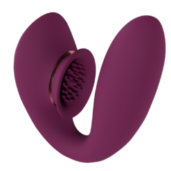 Vibrerende en zuigende Vibrator - Burgundy