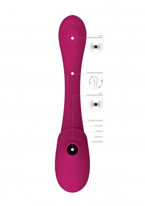 Vive - Mirai Dubbelzijdige pulsgolf & luchtgolf buigbare vibrator