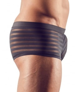 Zwarte semi-transparante herenshort