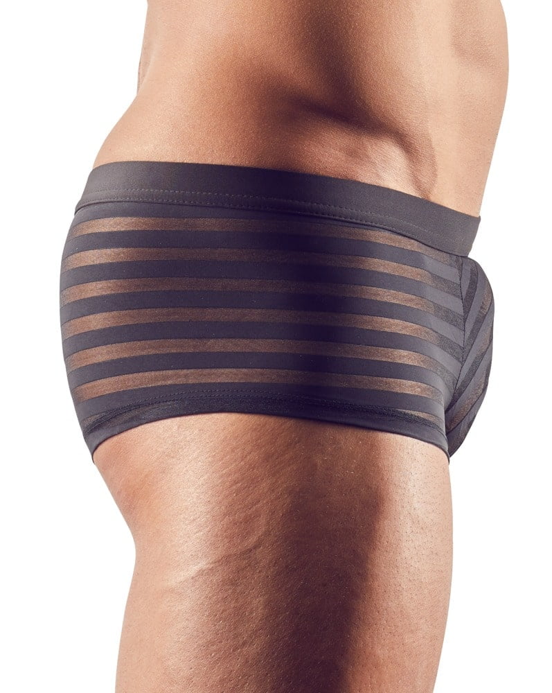 Zwarte semi-transparante herenshort