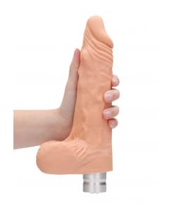 Realrock Vibrator – 23 cm Vibrating Dildo met ballen – Huidskleur