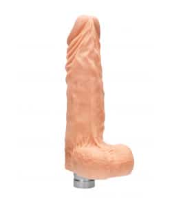 Realrock Vibrator – 25 cm Vibrating Dildo met ballen – Huidskleur