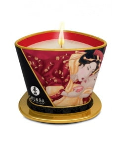 Shunga - Massagekaars Romance & Strawberry Sparkling Wine